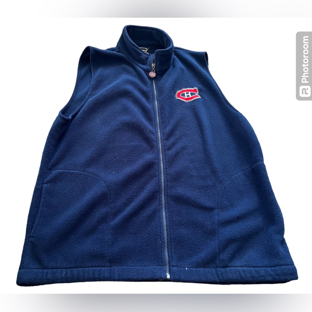 Vintage Montreal canadiens 100% polyester fleece vest - Picture 1 of 13